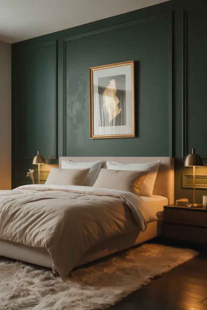 Moody Dark Paint Accent Wall