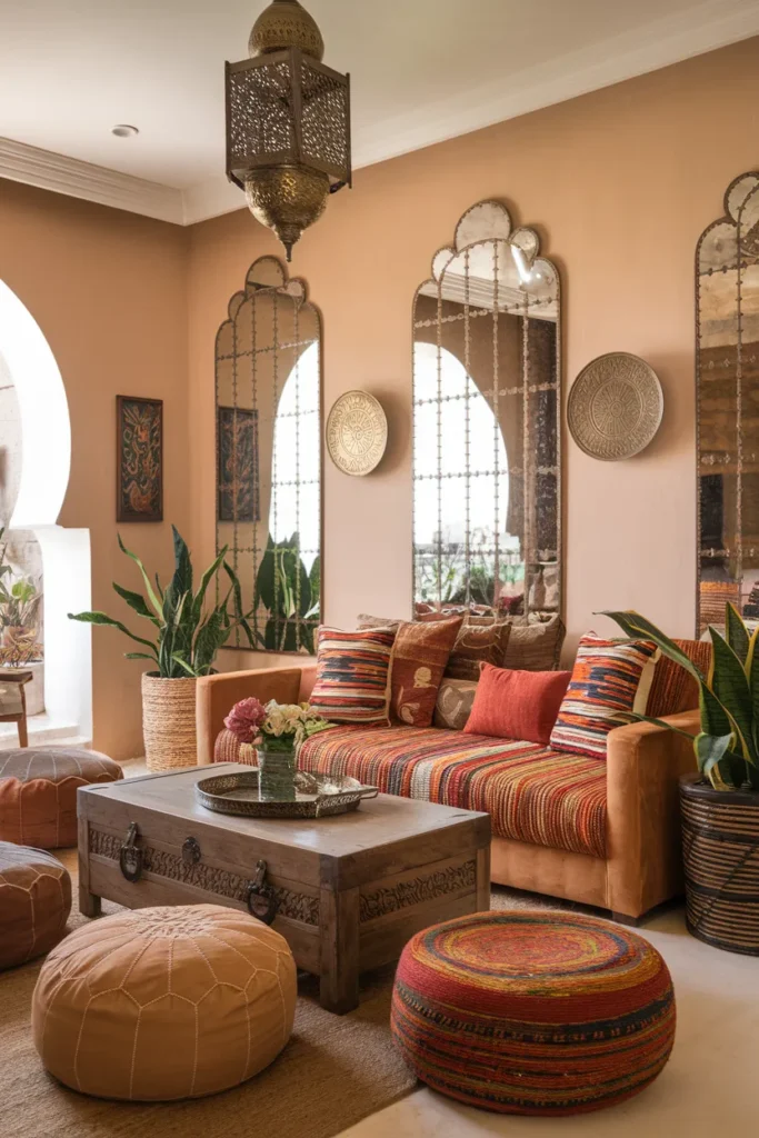 Moroccan Boho Retreat Apartment Living Room