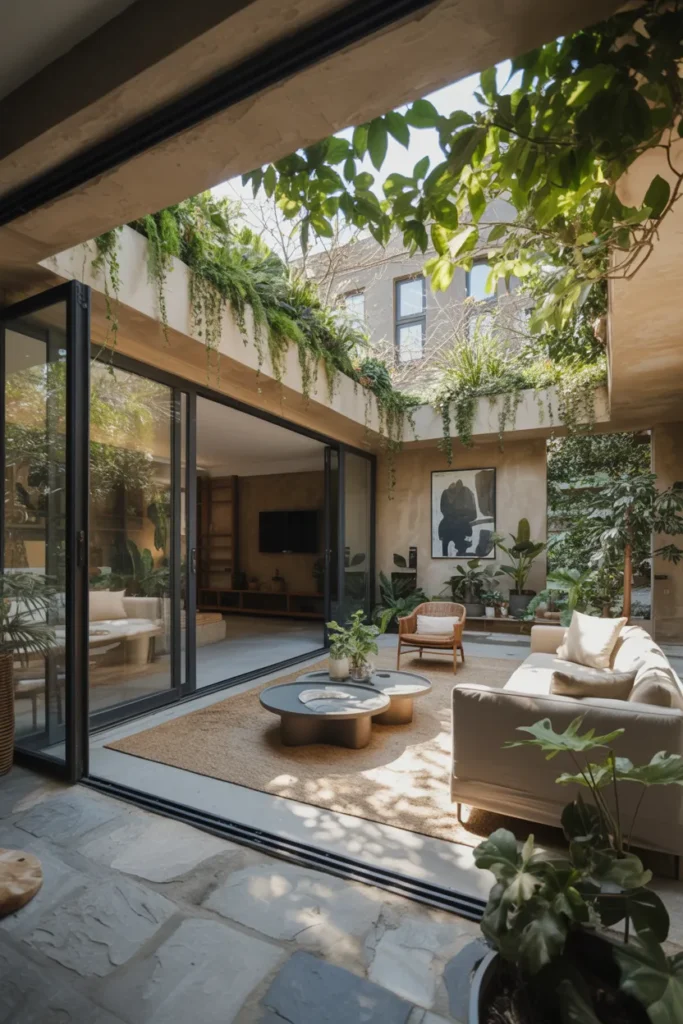 Nature-Connected Sunken Living Area