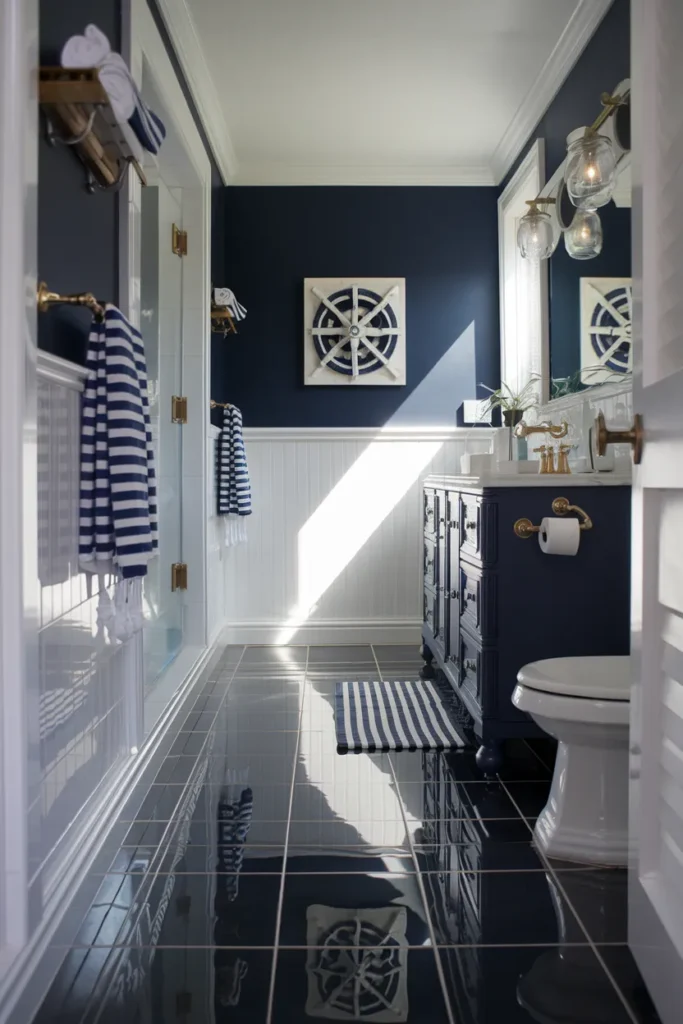 Navy and White Coastal Contrast