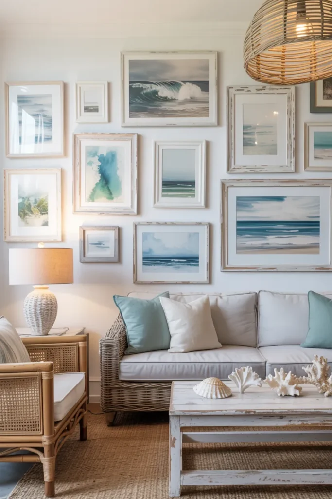 Ocean-Inspired Gallery Wall