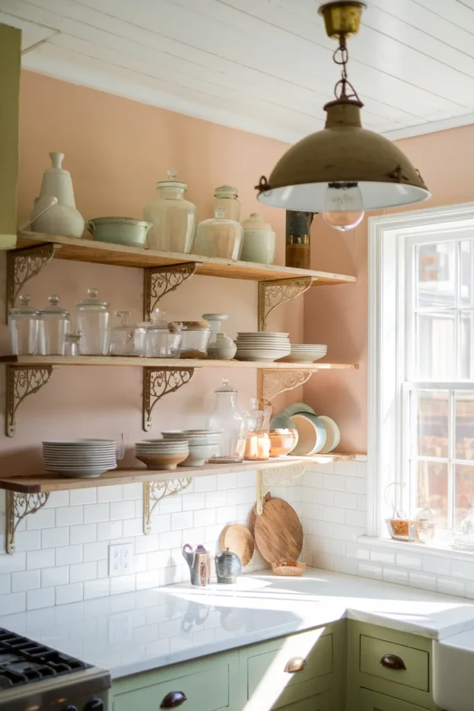 Open Shelving with Vintage Character