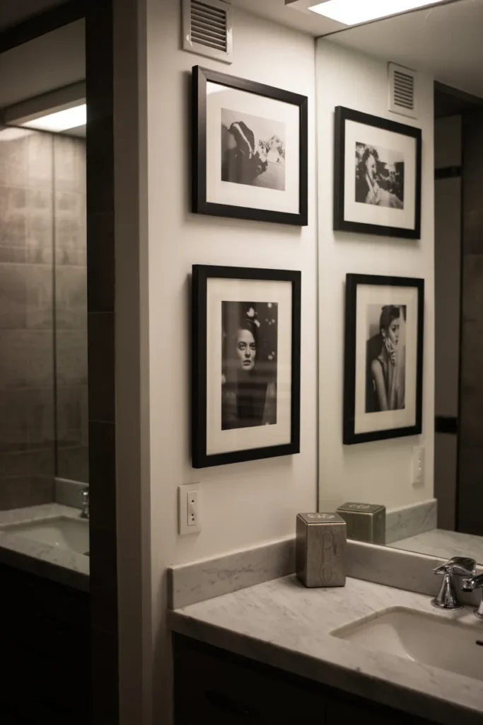 15 Must-Try Bathroom Artwork Ideas That Make Your Space Feel Like a Spa 14 Photography Focus