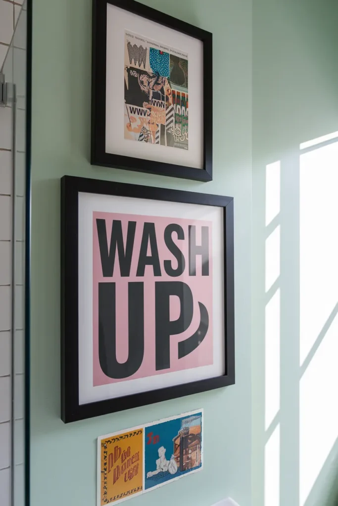 15 Genius DIY Small Funky Bathroom Upgrades That’ll Make Guests Say WOW 15 Quirky Art + Typography Stack