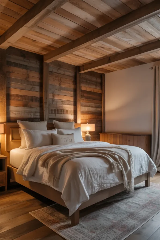 Reclaimed Wood Ceiling for Warmth