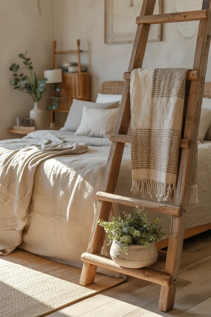 Repurposed Ladder for Rustic Display