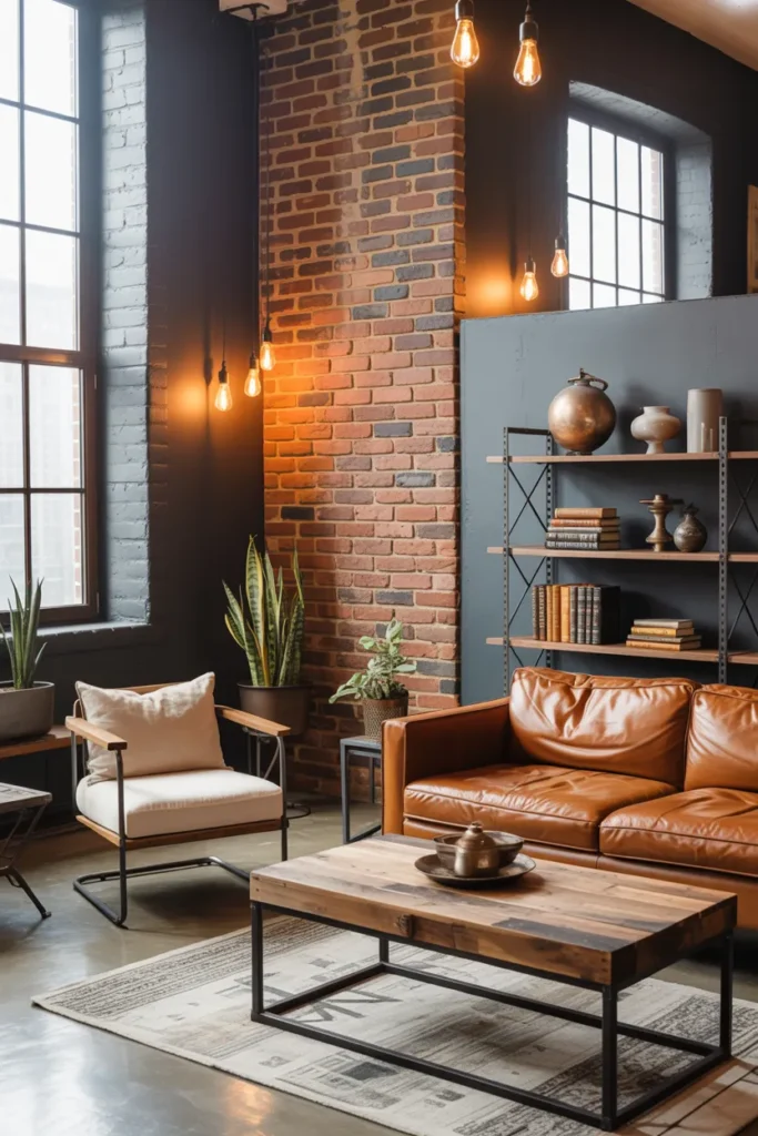 Rustic Brick and Industrial Mix