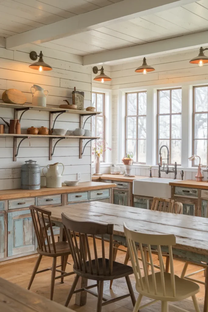 Rustic Farmhouse Charm with Weathered Wood