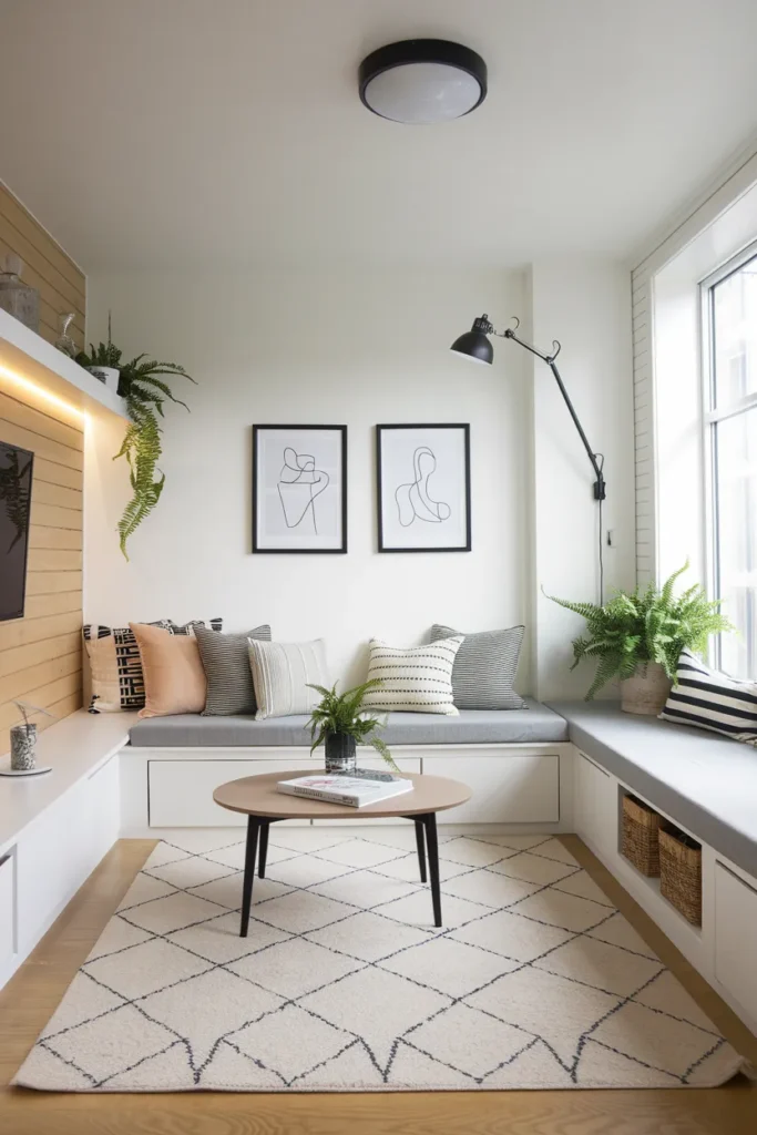 Scandinavian Micro Apartment Living Room