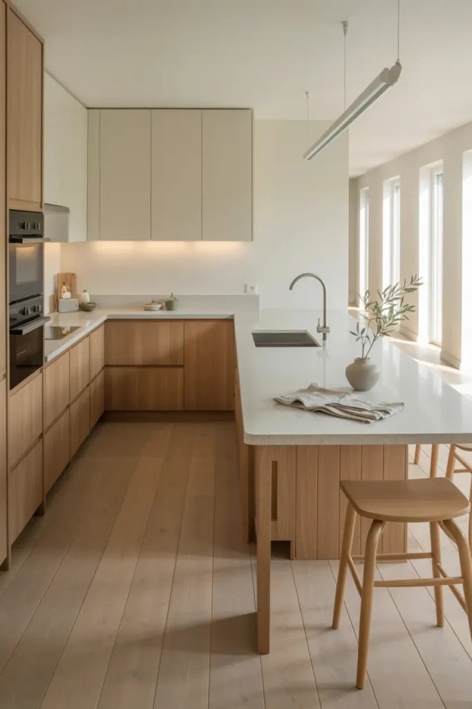Scandinavian Whitewood Calm Kitchen