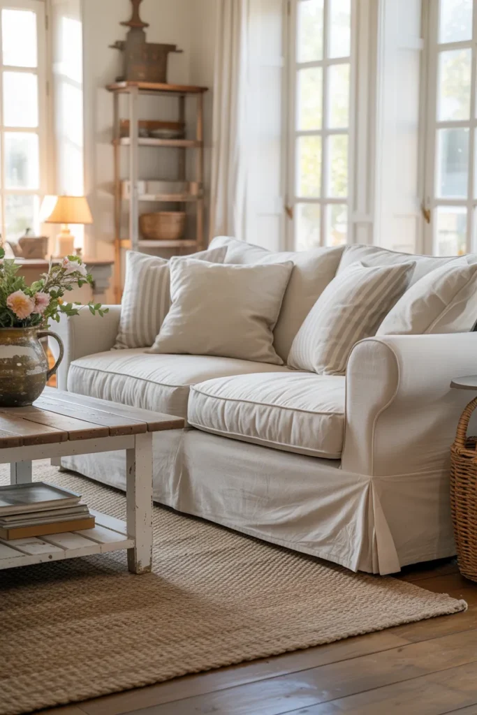 Slipcovered Seating and Relaxed Comfort