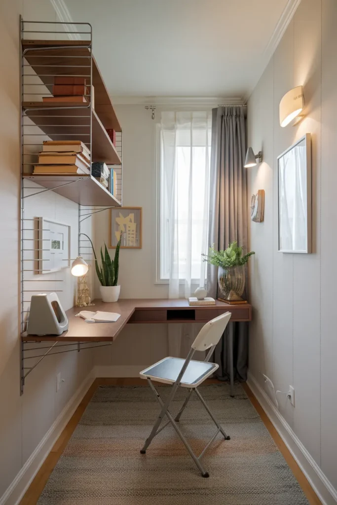 15 Study Room Decor Ideas That Instantly Make You Want to Sit and Study 13 Small Study Room with Space-Saving Design