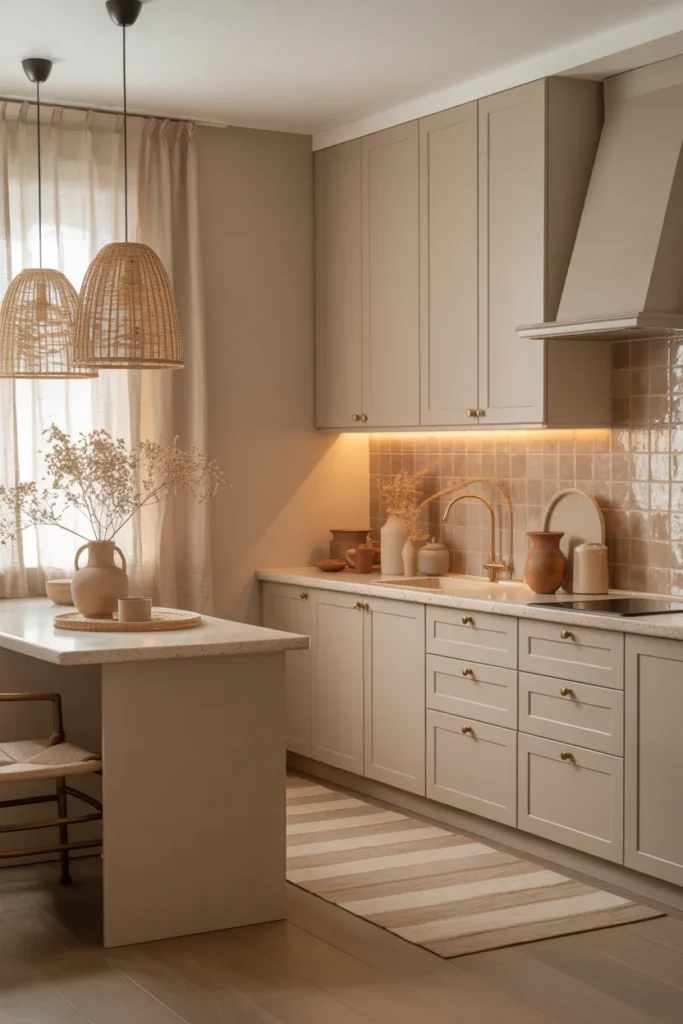25 Cozy Scandinavian Kitchen Designs That Feel Effortlessly Chic 12 Soft Beige and Greige Palette