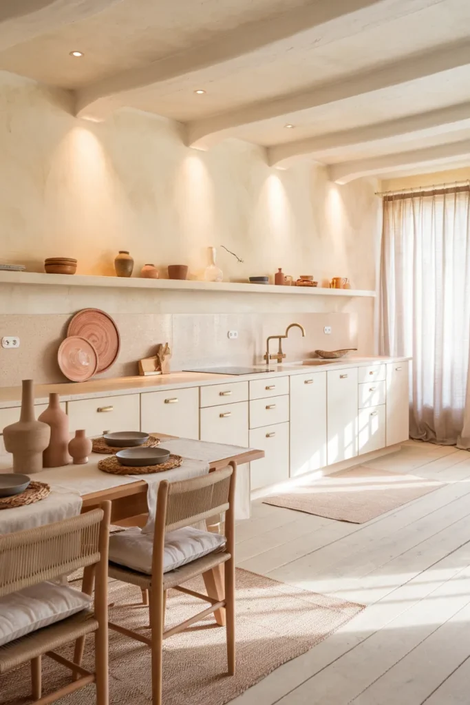 25 Cozy Scandinavian Kitchen Designs That Feel Effortlessly Chic 22 Soft Linen Touches and Organic Textures