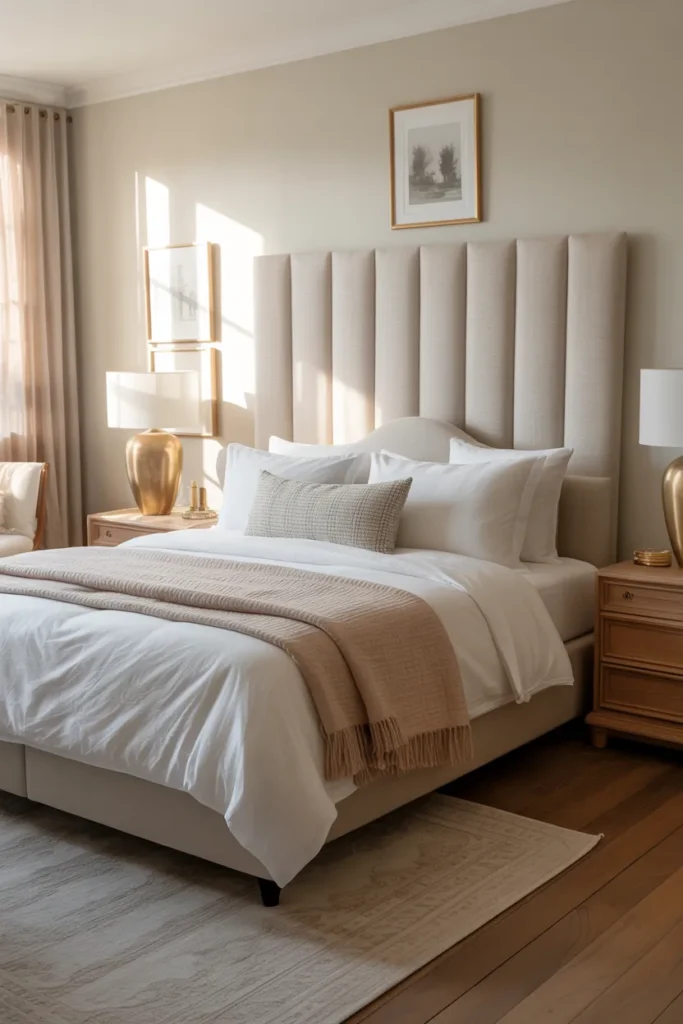 17 Warm and Elegant Nancy Meyers Bedroom Aesthetic Ideas for Timeless Comfort 15 Statement Headboards with Character