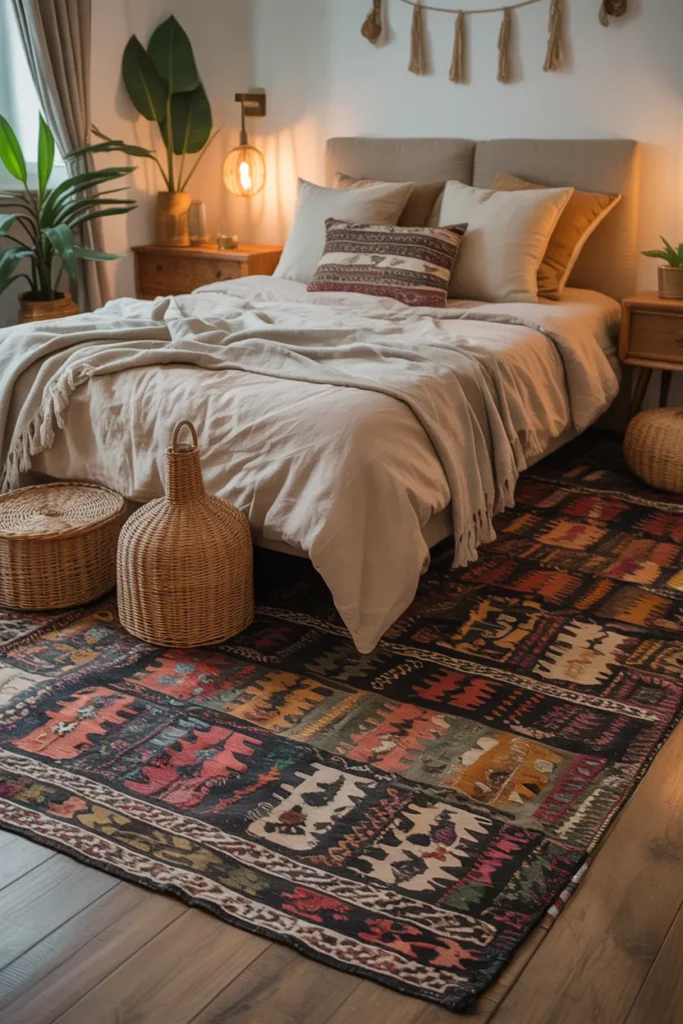25 Beautiful Boho Bedroom Ideas That Bring Comfort and Soul to Your Space 17 Statement Rugs that Tell a Story