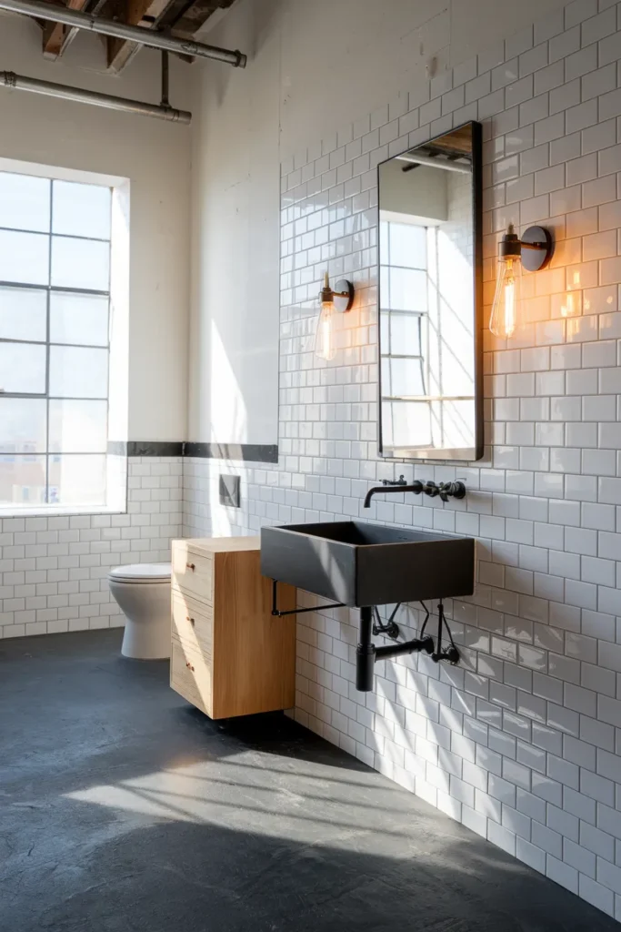 Subway Tiles with Dark Grout