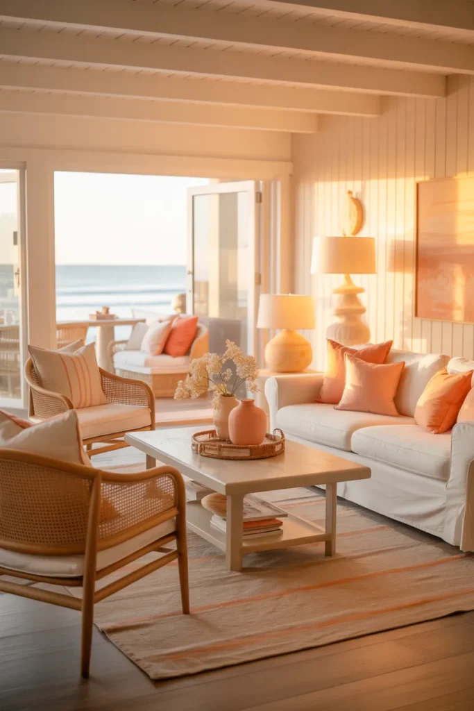 Sunset Hues and Coastal Warmth