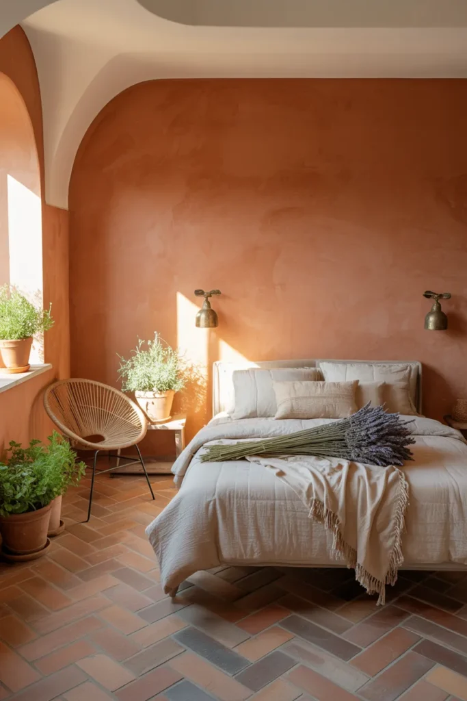 15 Tuscan Bedroom Ideas That Bring Italy’s Warmth Straight Into Your Home 5 Terracotta Warmth