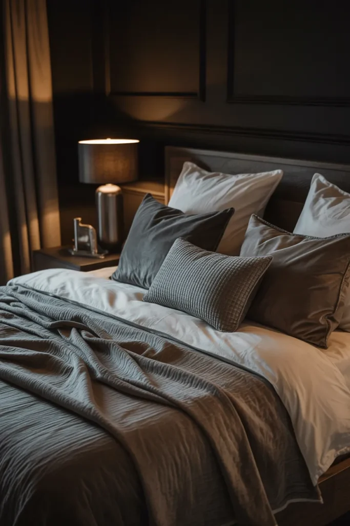 Textured Bedding in Muted Shades