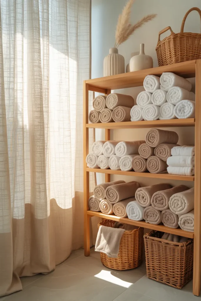 Textured Towels and Soft Linens
