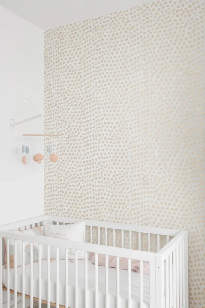 10 DIY Nursery Wall Decor Ideas That Look Expensive 7 The Confetti Dot Wall