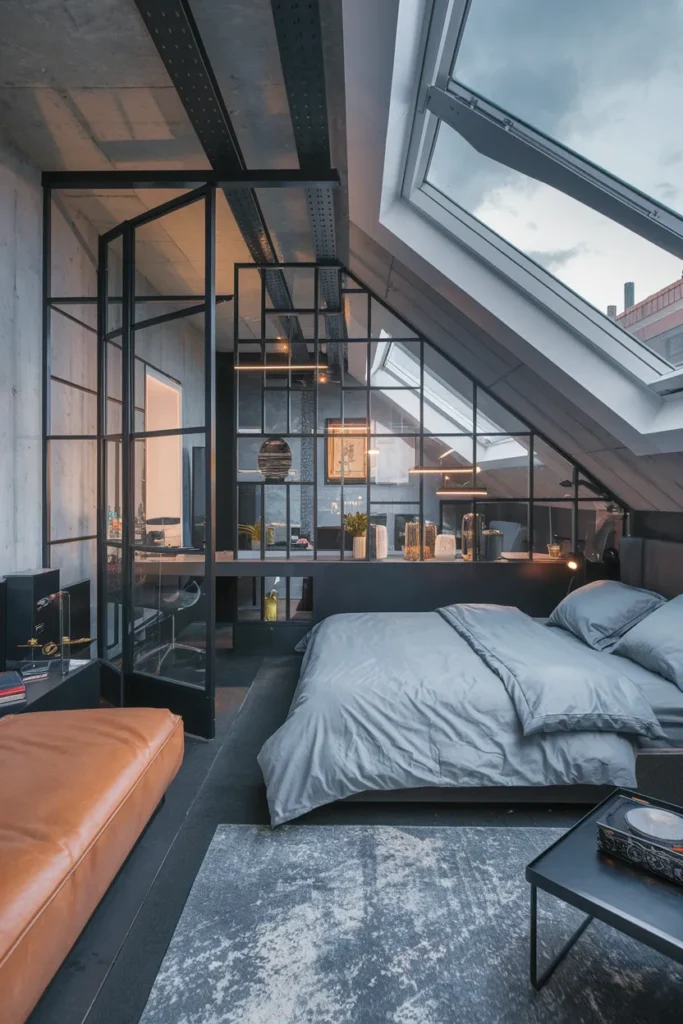 30 Attic Bedroom Ideas That Turn Forgotten Spaces into Dreamy Retreats 19 Urban Chic Attic Apartment