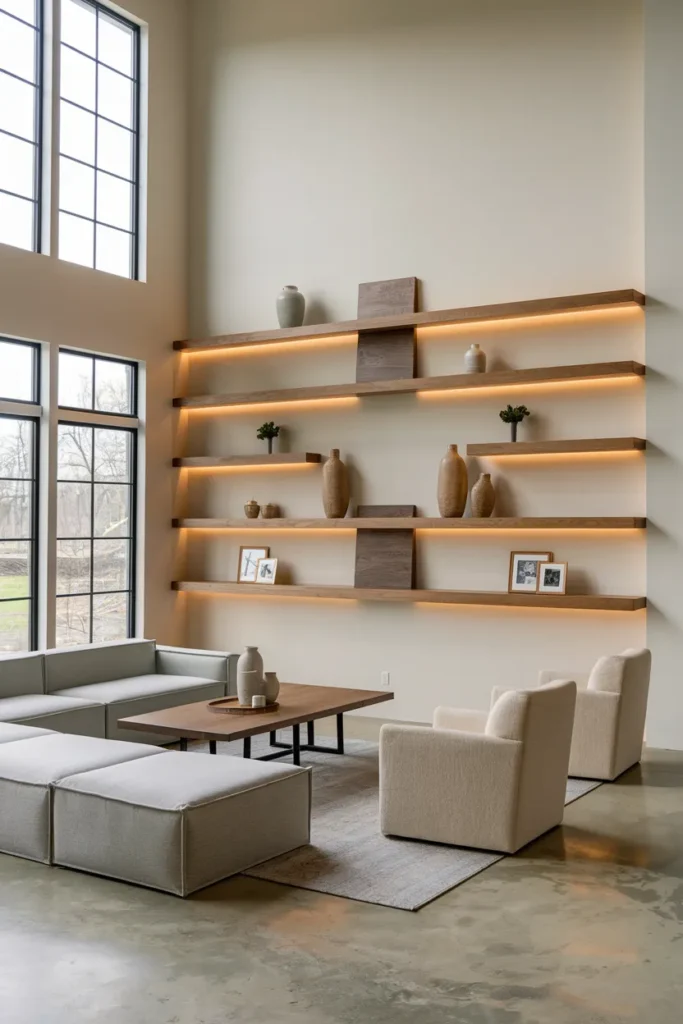 Use Floating Shelves for Vertical Storage