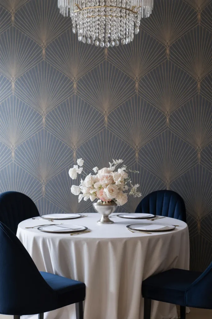 Wallpaper with Metallic Accents