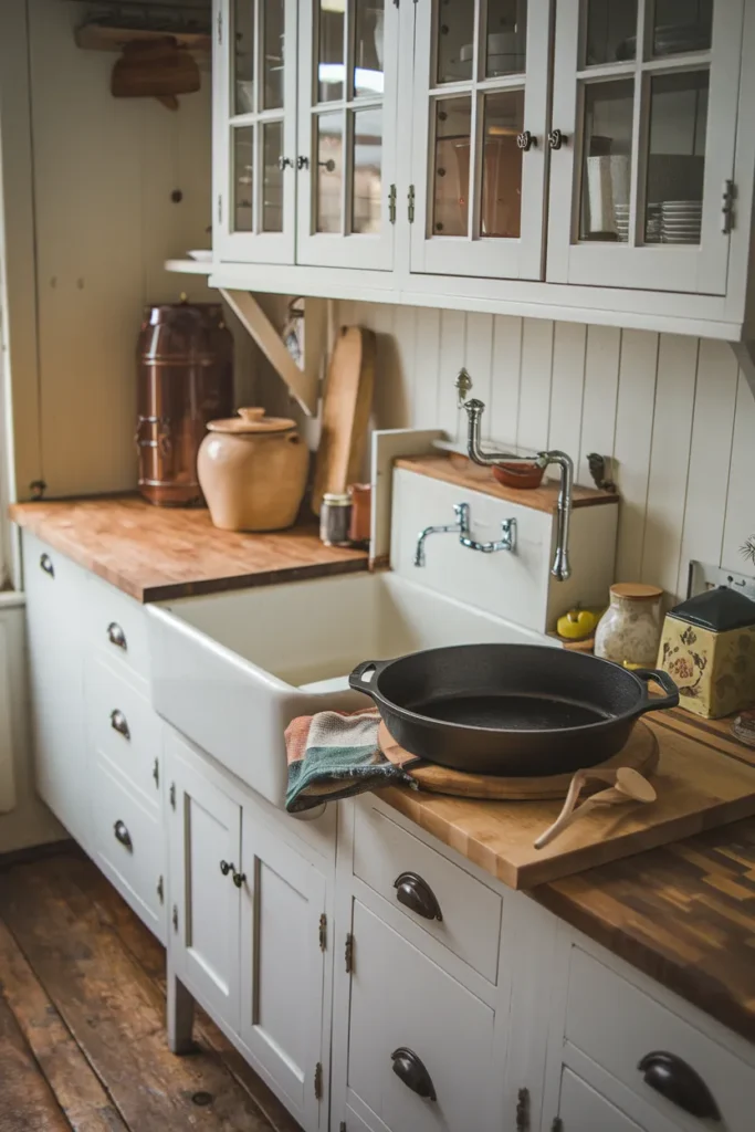 Warm Charm with Butcher Block Countertops