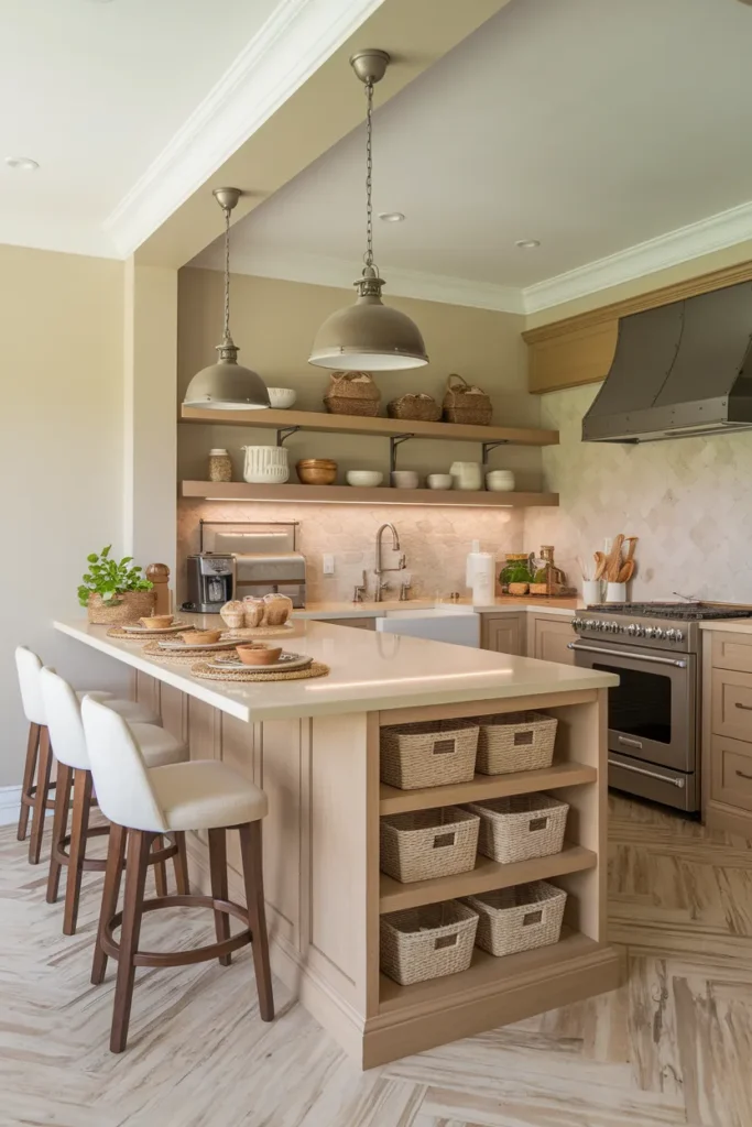 Warm Neutral Minimalist Kitchen