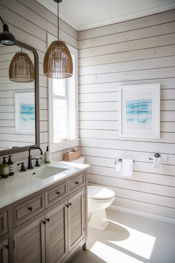Whitewashed Shiplap Walls