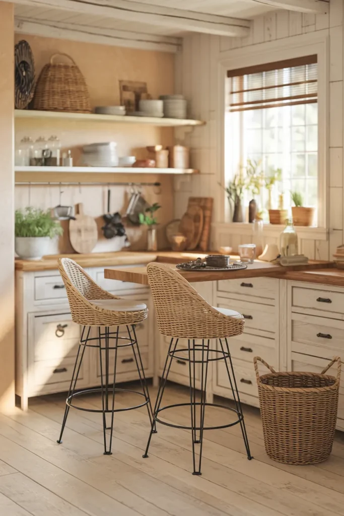 Wicker Accents for Natural Warmth