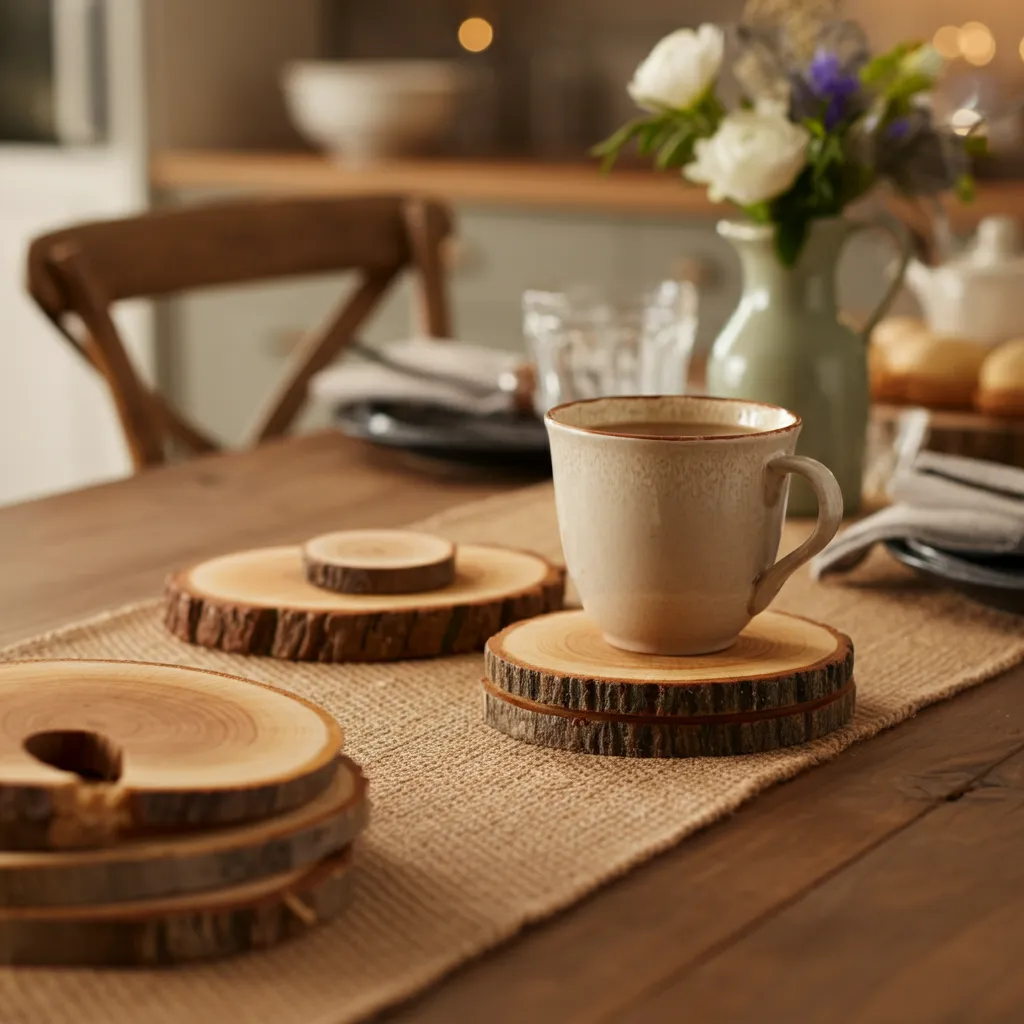 Wood Slice Coasters and Trivets