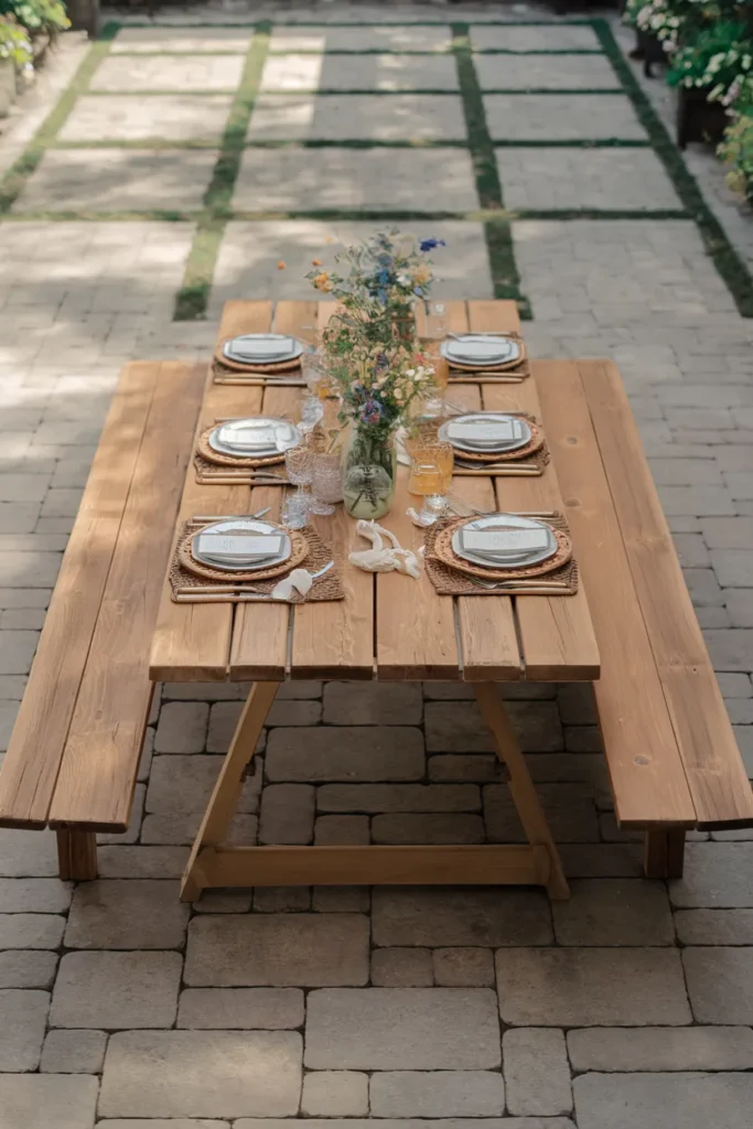 20 DIY Outdoor Dining Table Ideas You’ll Want to Build This Weekend 4 farmhouse breadboard