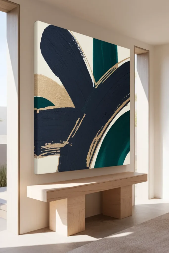 Abstract Brush Stroke Canvas Art