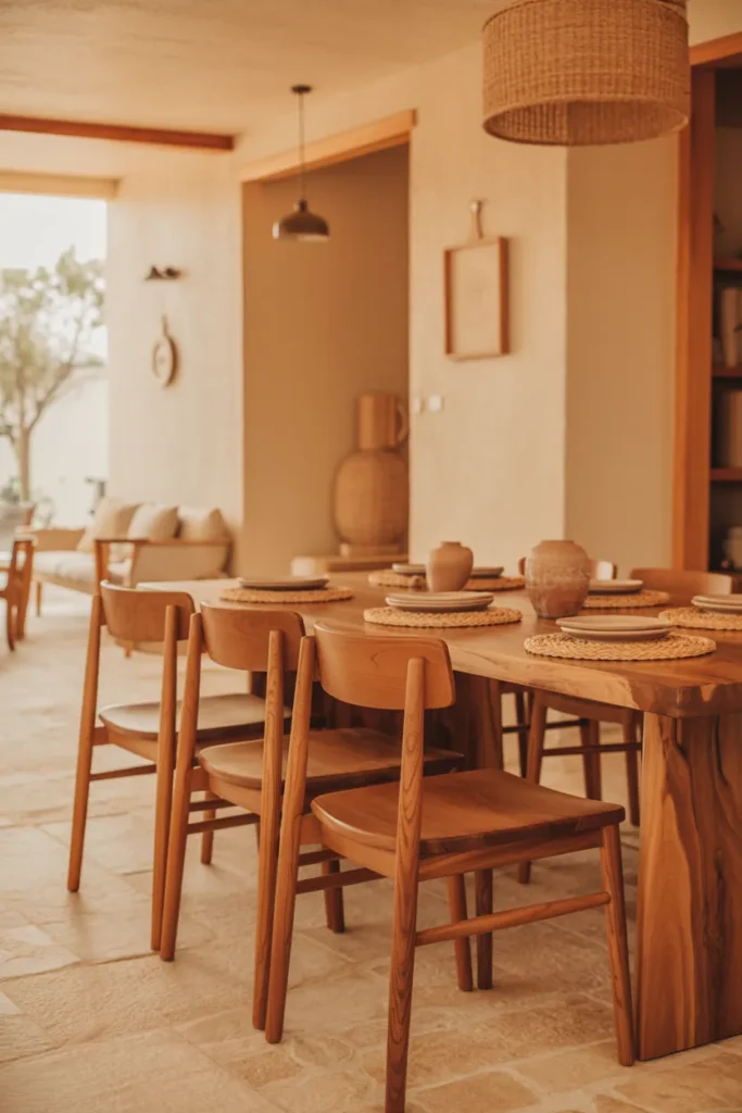 Acacia Wood Dining Chairs