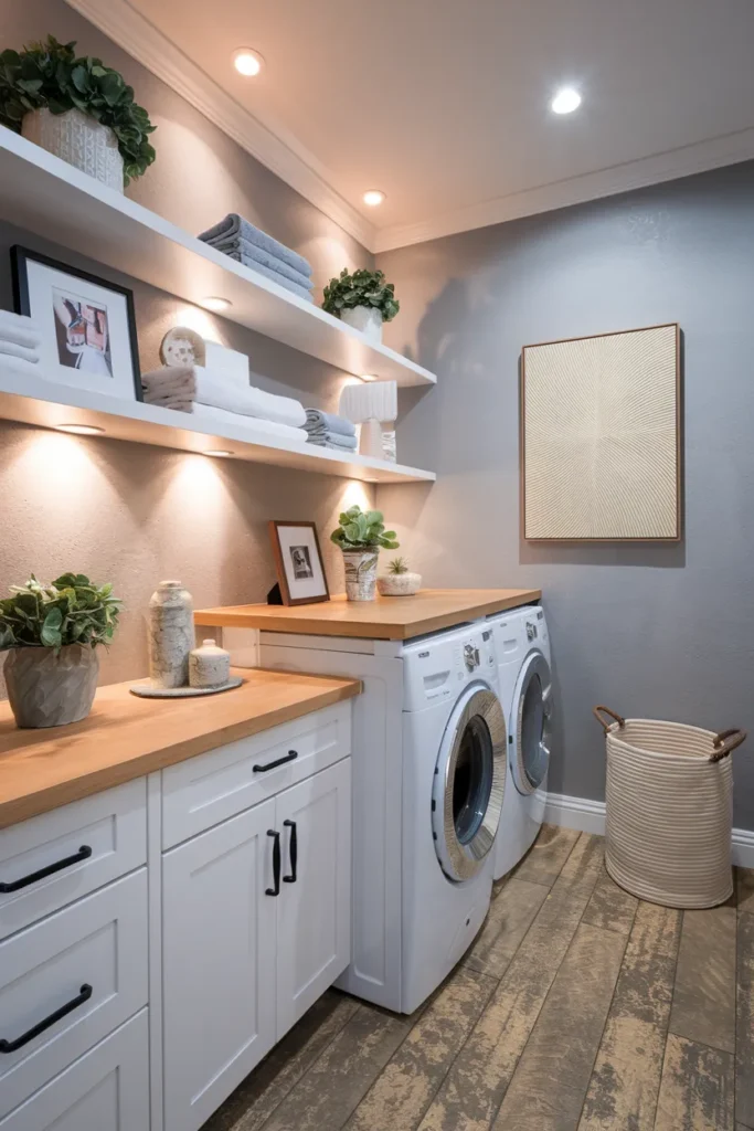 Accent Lighting for Laundry Decor