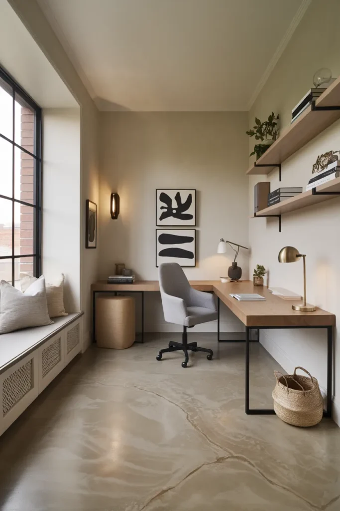 Acid-Etched Concrete Floors for Subtle Pattern