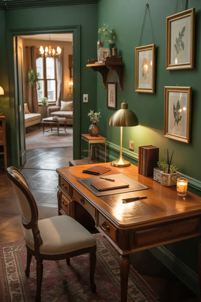 26 Victorian Home Office Ideas That Transform Any Workspace Into Pure Vintage Magic 2 Antique Desk With Warm Wood Finish