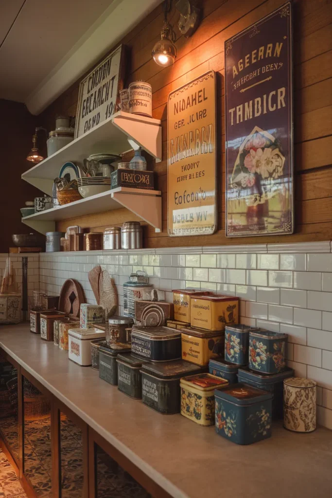 Antique Tins and Kitchen Collectibles