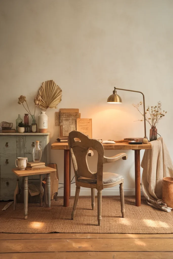 Antique Writing Chair with Farmhouse Elegance