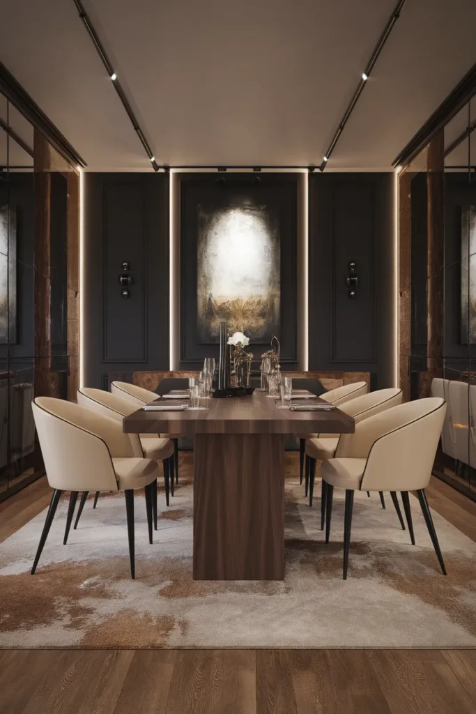 Art-Inspired Luxury Dining Room Decor