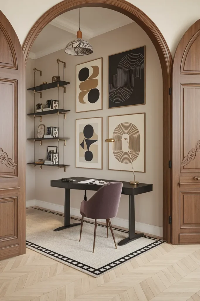 24 Modern Art Deco Home Office Ideas That Will Make You Actually Want to Work 18 Art Makes the Office