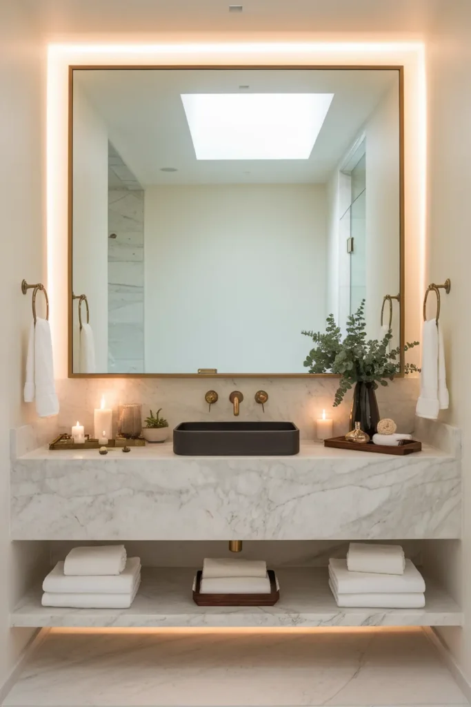 Bathroom Mirror Wall for Spa-Like Serenity