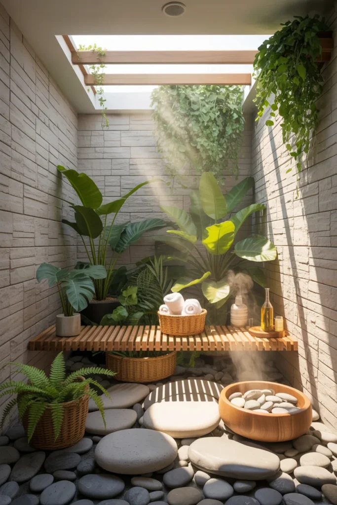 Biophilic Retreat with Living Greenery