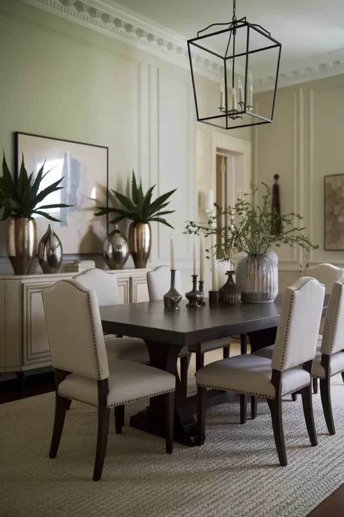 Black Metal Lantern for Transitional Style