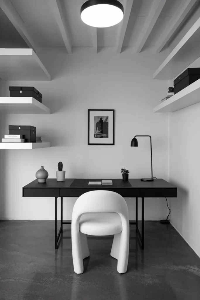 Black and White Zen Workspace