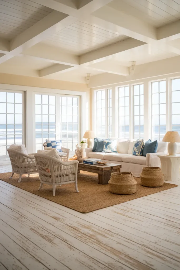 Bleached Coastal Retreat Floor