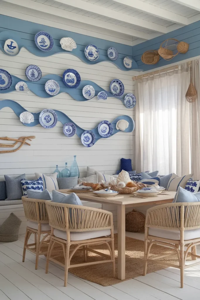 Blue and White Coastal Theme